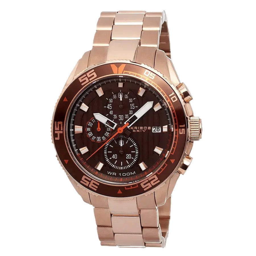 Akribos Brown Matte Men's Watch Brown, reference AK646RG