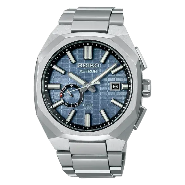 Seiko Astron SSJ013 Blue Grid GPS Solar Titanium, reference SSJ013