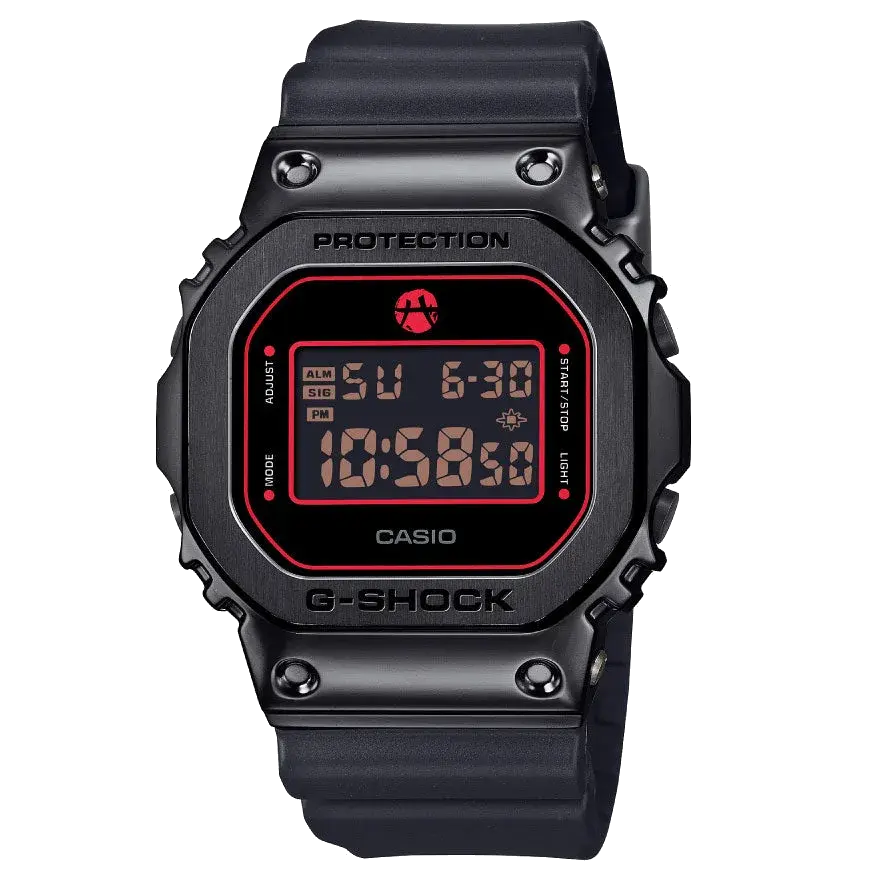 Casio G-Shock GM5600RH-1 Rui Hachimura Stainless Steel Digital Square Black Red, reference GM5600RH-1