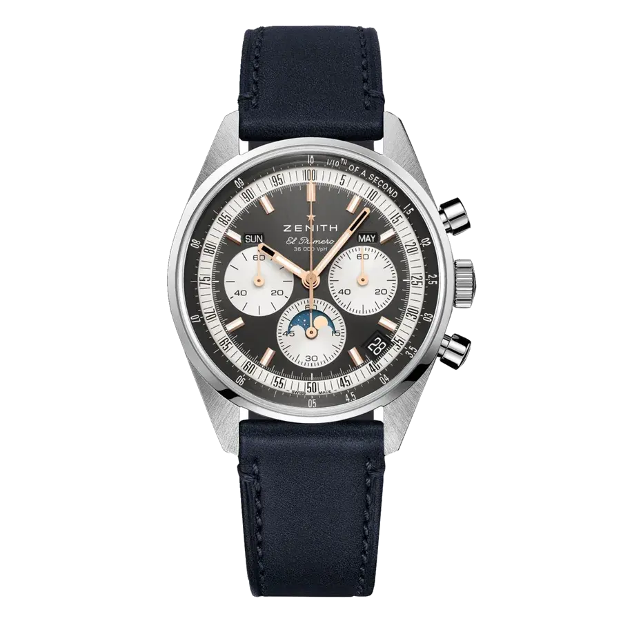 Zenith Chronomaster Original | 38mm, Steel, Leather, Grey Dial, reference 03.3400.3610/39.C910