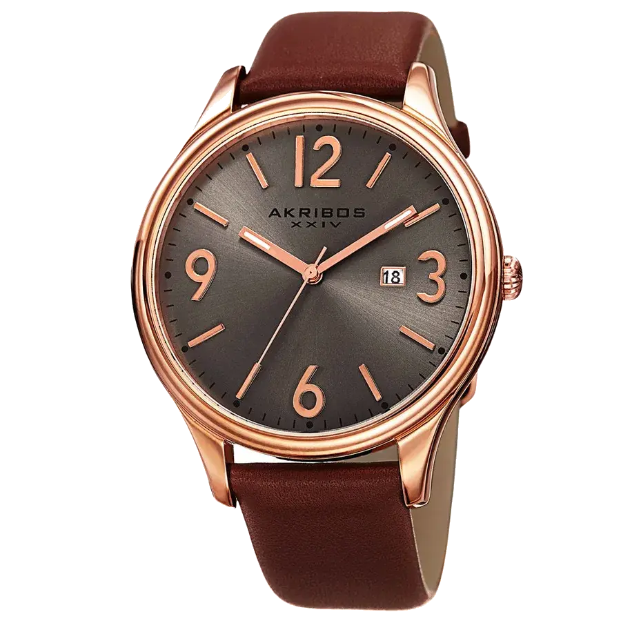 Akribos Casual Brown/Leather | Silver Dial, reference AK869RG