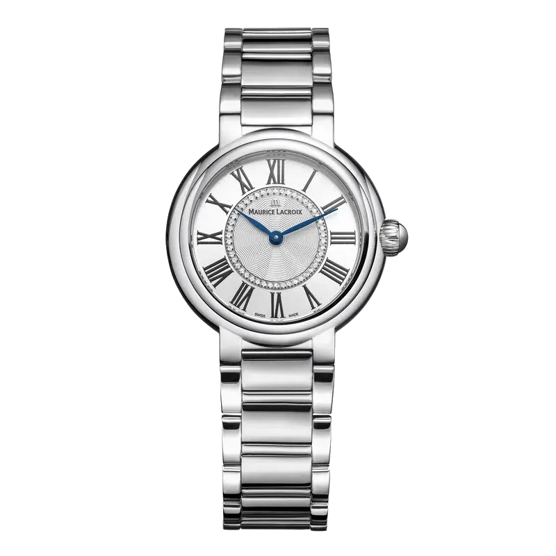 Maurice Lacroix Fiaba Women's 33mm Silver Diamond Dial & Stainless Steel Watch, reference 