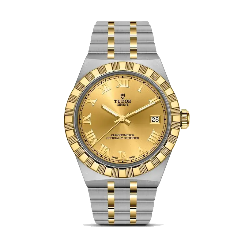 Tudor Royal 36mm Champagne Dial Yellow Gold & Stainless Steel Watch, reference 