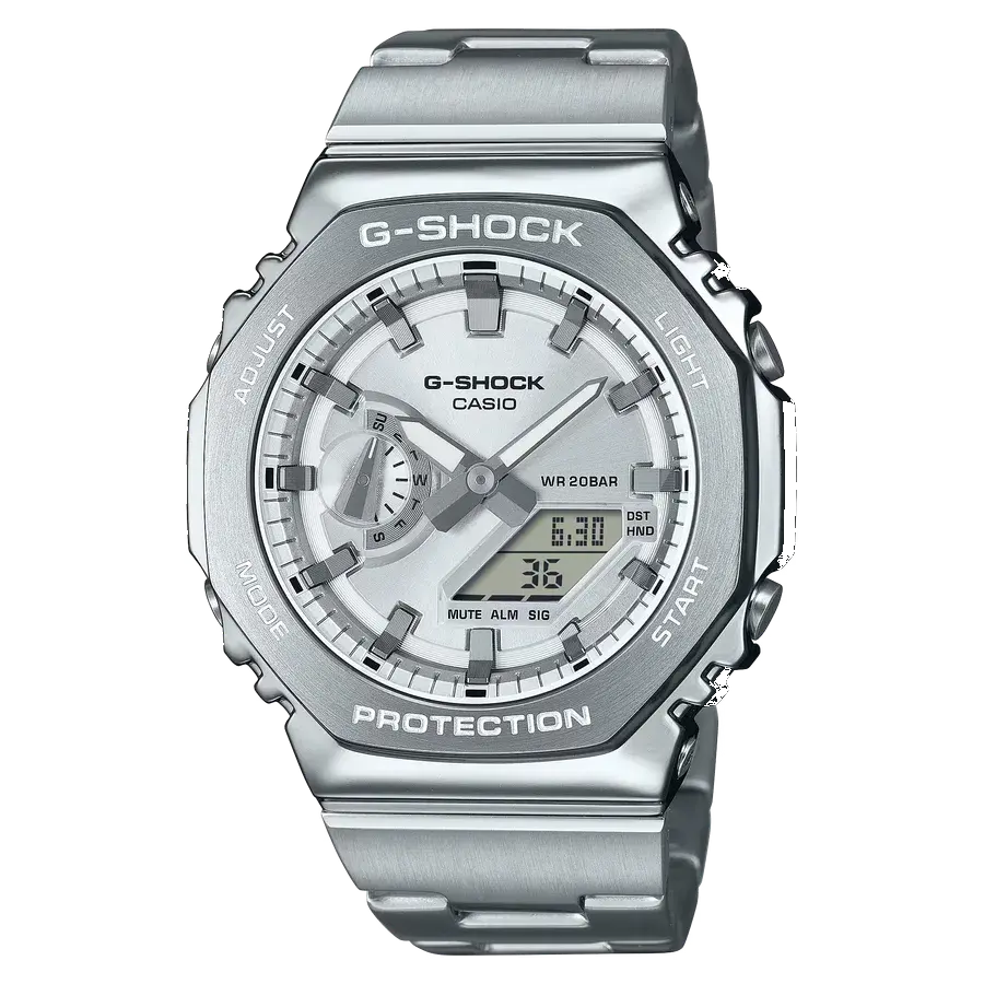 Casio G-Shock GM2110D-7A G-STEEL 2100 Series Metal Silver Dial, reference GM2110D-7A