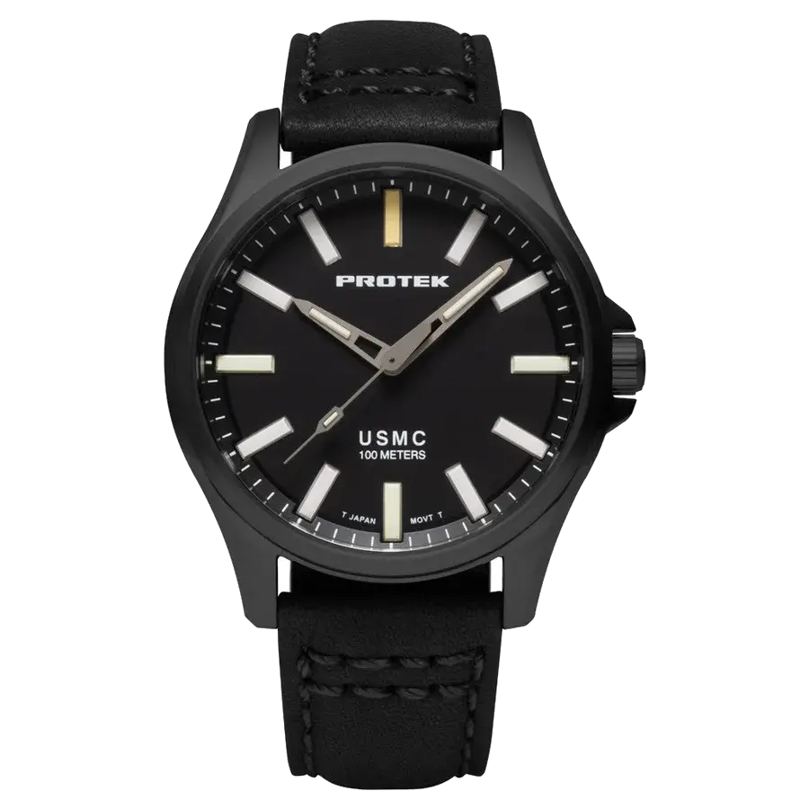 ProTek IP Titanium Field Watch 3100 USMC Series with Tritium T100 Tubes and Black Dial, reference PT3102