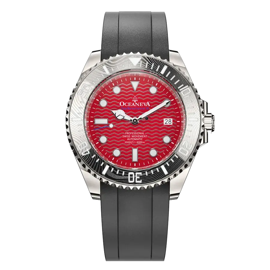 Oceaneva 6000m Deep Marine Explorer VI Grade 5 Titanium Automatic Red Limited Edition, reference VI200RDWVDMNT