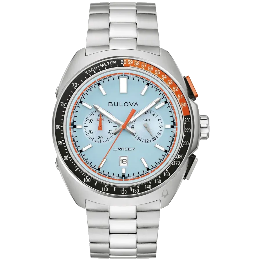 Bulova Racer Chronograph Ice Blue Dial Quartz, reference 98B432