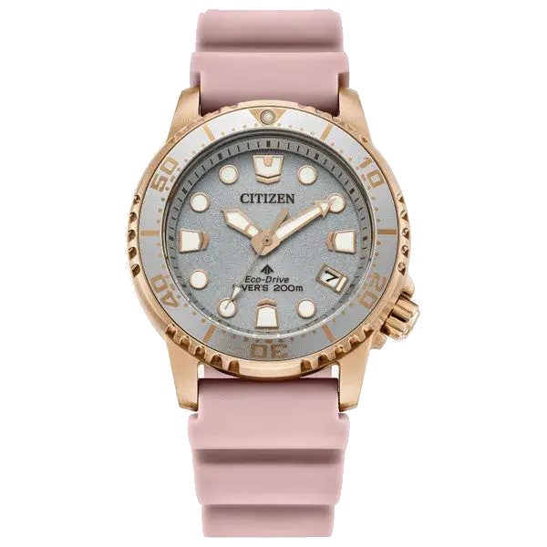 Citizen Promaster Dive Rose Gold Silver Dial, reference EO2023-00A