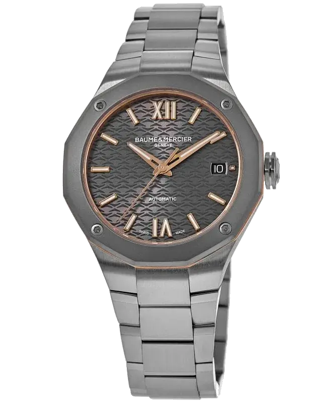 Baume & Mercier Riviera 36mm Automatic Grey Dial Steel Women’s Watch, reference 10661