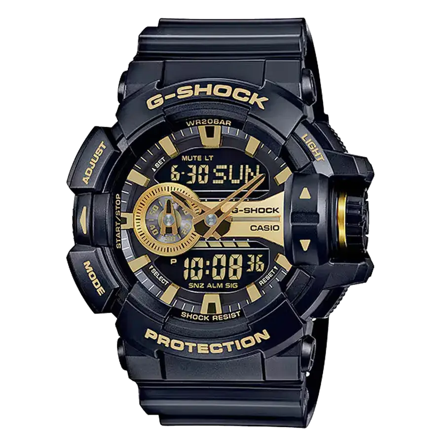 Casio G-Shock GA-400 Series in Black and Gold, reference GA400GB-1A9