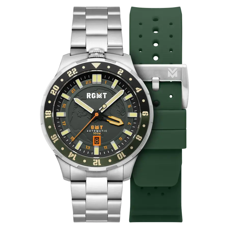 RGMT GLOBEMASTER GMT AUTOMATIC Green / Stainless Steel | Green Dial, reference RG-8067-33