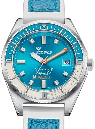 Squale Matic S Light Blue HydroLeather, reference MATICLBWLB.RLWLB/SQ