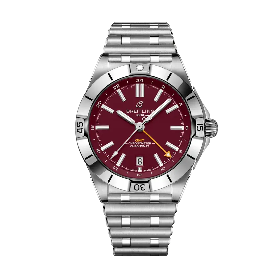 Breitling Chronomat GMT 40 Washington Commanders Edition | 40mm, Steel, Cherry Dial, reference A32398D81K1A1