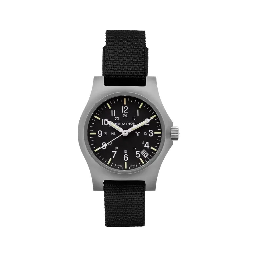 Marathon 36mm Officer's Quartz w/ Date (GPQ-D), reference WW194015SS-0101-KIT