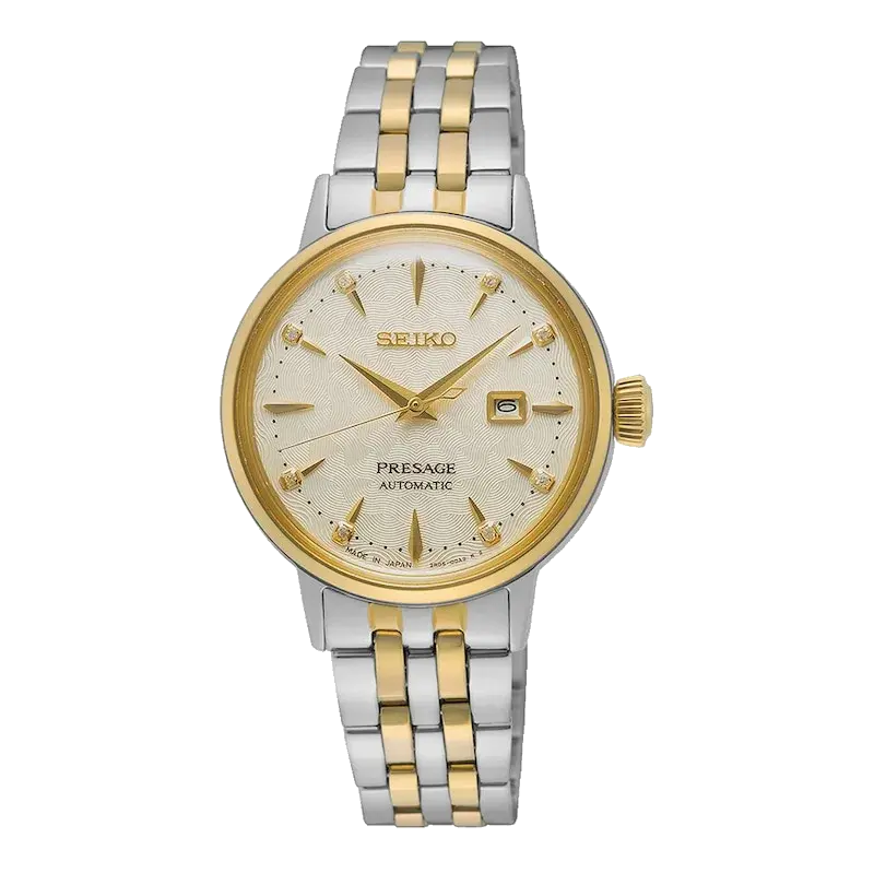 Seiko Presage Cocktail Time White Lady Diamond Twist Watch, reference 