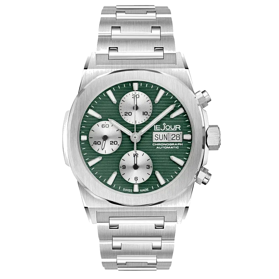 Le Jour Rally Monte-Carlo Automatic Chronograph with Dark Green Dial, reference LJ-RMC-004