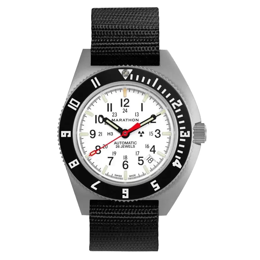 Marathon Swiss 41mm Automatic Arctic Navigator on Ballistic Nylon, reference WW194030SS-0501
