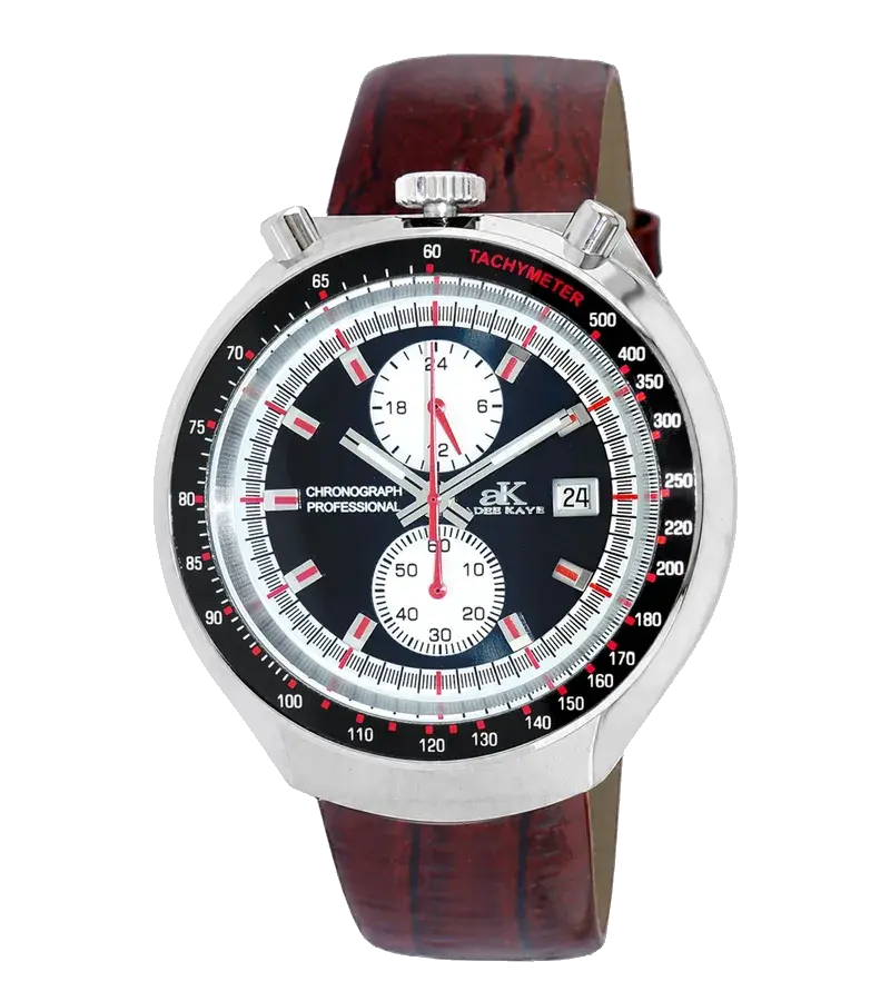 Adee Kaye MUSCLE COLLECTION BLACK/ BROWN Black Dial, reference AK5662-MBK_BN