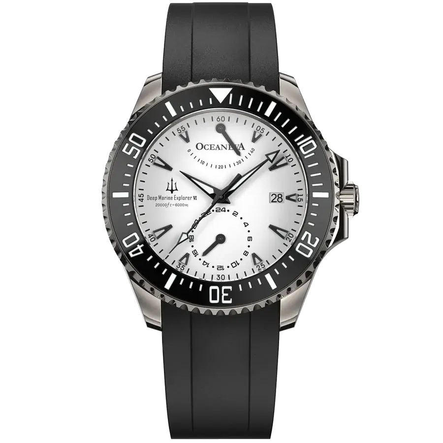Oceaneva Power Reserve 6000m FULL LUME Orange Automatic Grade 5 Titanium, reference VI9132WHFLORBKCRG5R