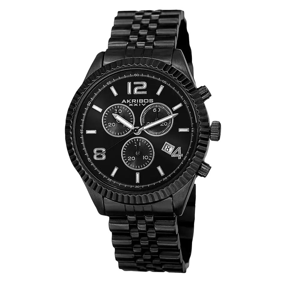 Akribos Casual Black/Alloy | Black Dial, reference AK799BK
