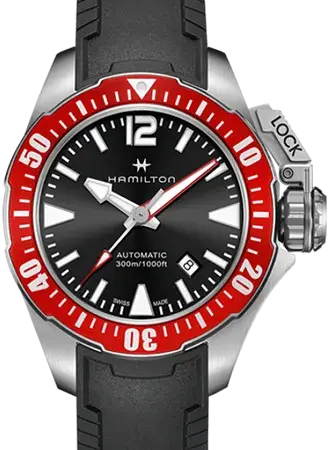 Hamilton Khaki Navy Frogman Red - Rubber, reference H77725335/HA