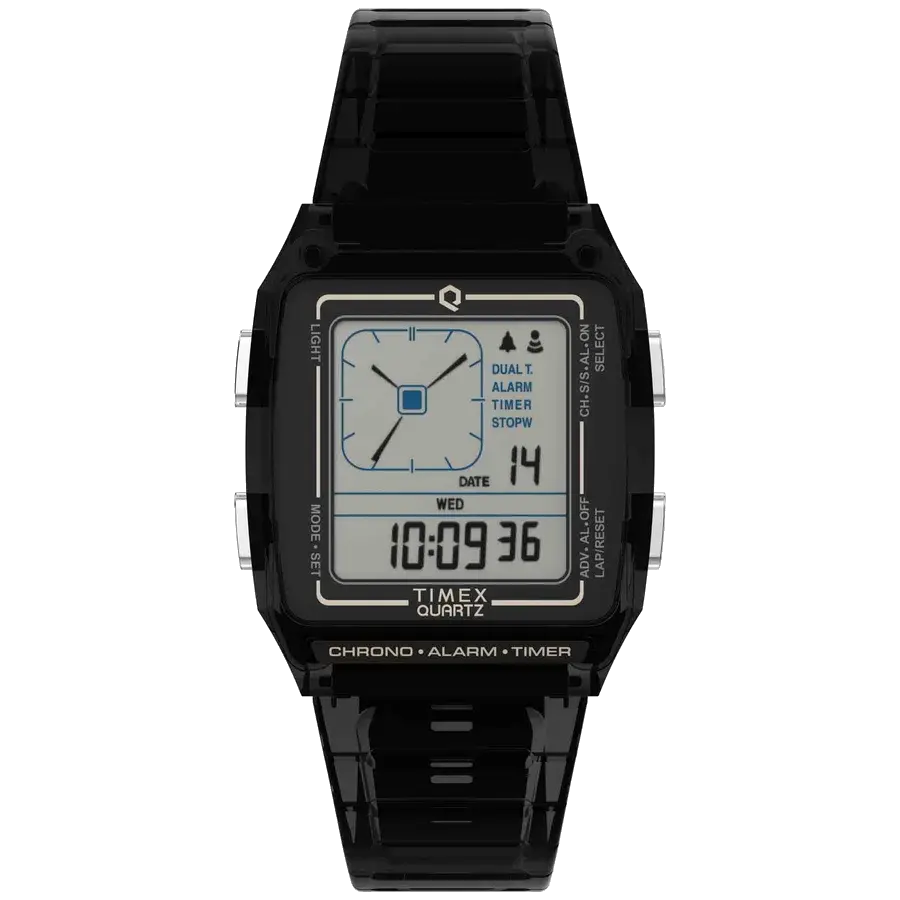 Timex Q LCA 35mm Transparent Smoke, reference TW2W45000VQ