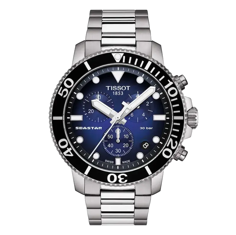Tissot Seastar 1000 Men's Blue Dial & Stainless Steel Watch, reference 