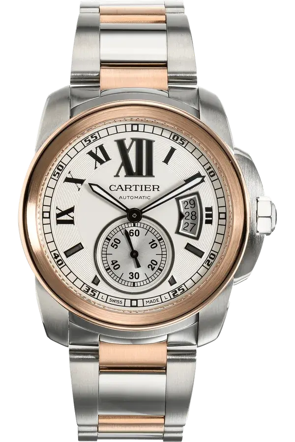 Cartier Calibre de Cartier Rose Gold and Stainless Steel Automatic, reference VCA18731