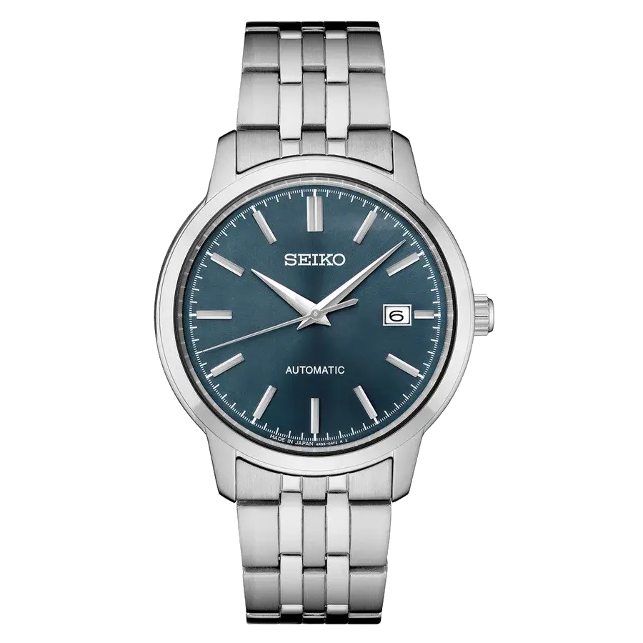Seiko Essentials Automatic Dress Watch with Blue Sunray Dial, reference SRPH87