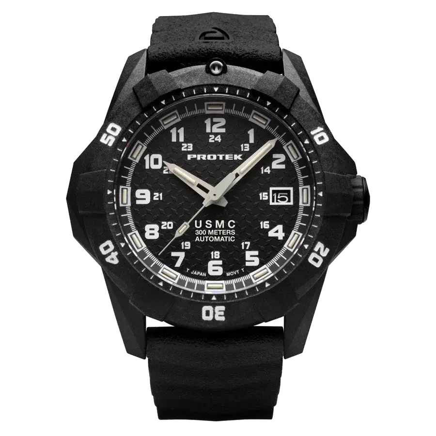 ProTek USMC Automatic Tritium Dive Watch with Black Dial, reference PT1211