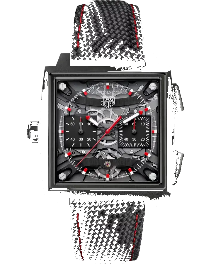 TAG Heuer Monaco Evergraph | 41mm, Titanium, Rubber, Grey Dial, reference CEW5180.FT8122