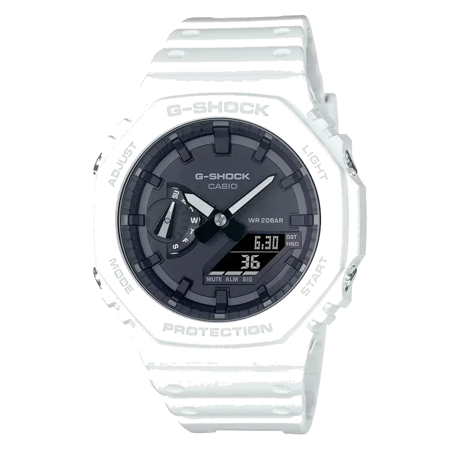 Casio G-Shock 2100 Series in White, reference GA2100-7A