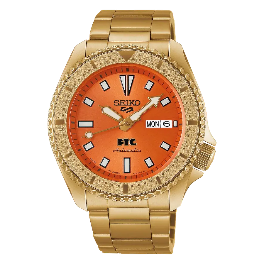 Seiko 5 Sports HDB012 For the City Limited Edition Gold Orange Dial Automatic, reference HDB012