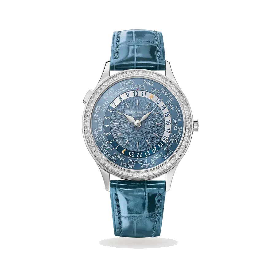 Patek Philippe Complication 7130G-016 | 36mm, 18K White Gold, Leather, Blue Dial, reference 7130G-016