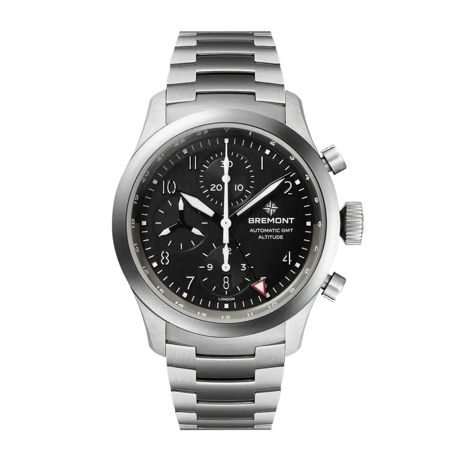 Bremont Altitude Chronograph GMT, reference ALT42-CHR-G-SS-BK-B
