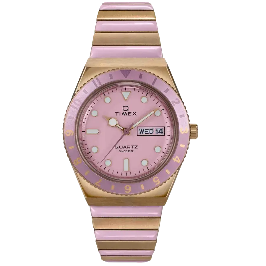 Timex Q 36mm Pastel Pink SS, reference TW2W87600VQ