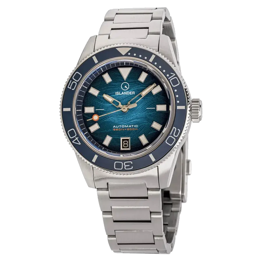 Islander Bayport Automatic Dive Watch with Blue Wave Dial, reference ISL-311