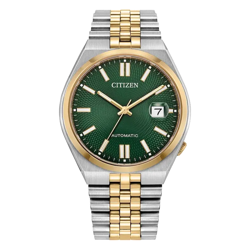 Citizen Automatic Tsuyosa 40mm Green Dial & Two Tone Watch, reference 