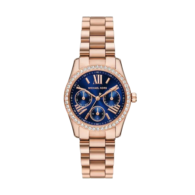 Michael Kors Lexington Lux Women's Multifunction Rose Gold Tone Watch, reference 