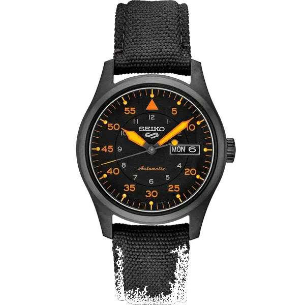 Seiko 5 Sports SRPH33 Automatic Black Dial Pilots Watch, reference SRPH33
