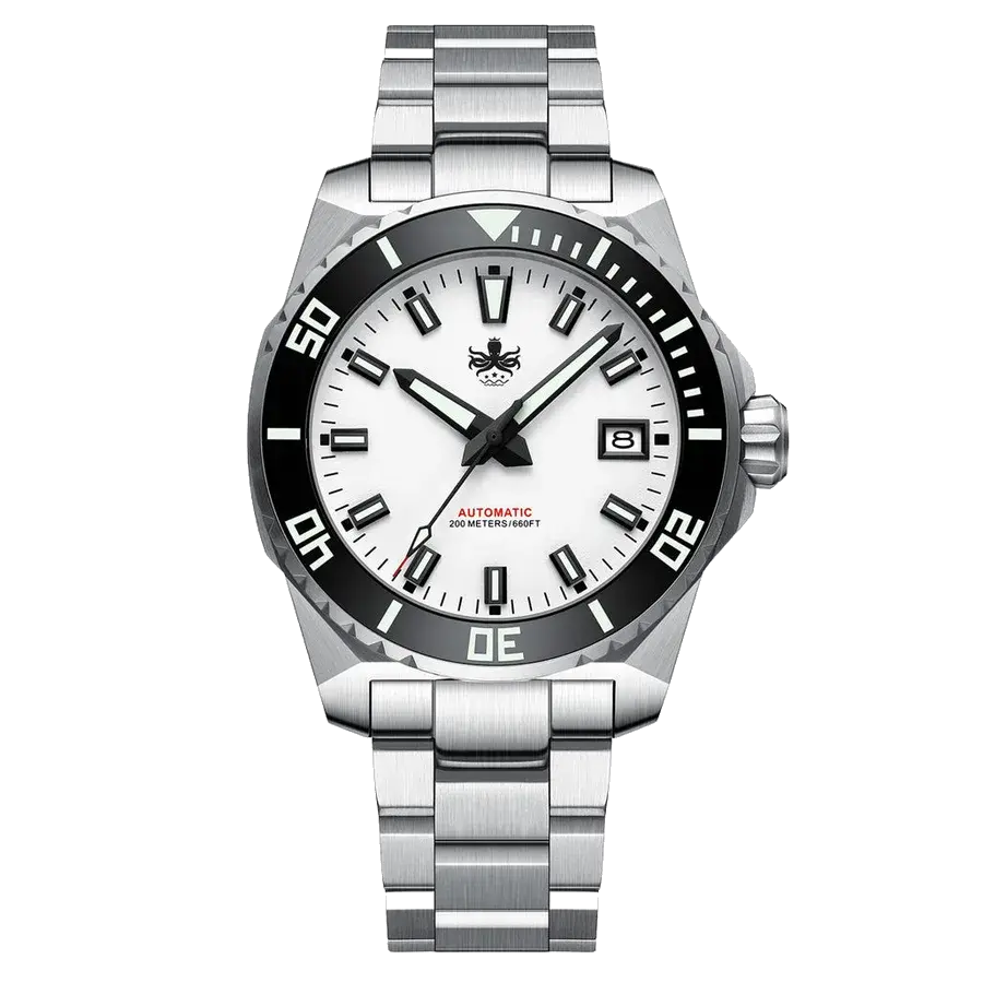 Phoibos Leviathan 40 Automatic Dive Watch with White Dial, reference PY050E