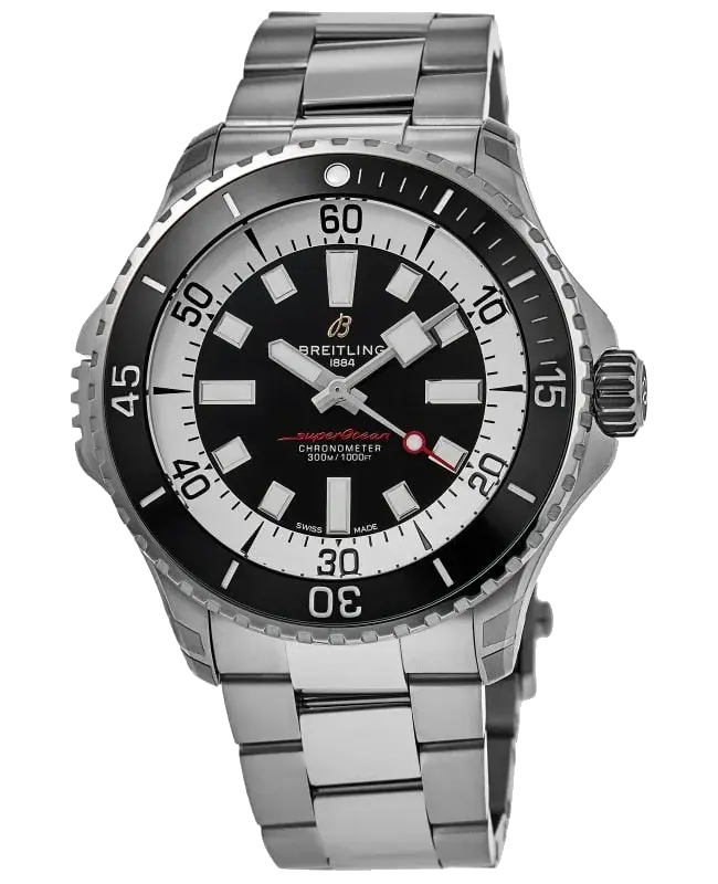 Breitling Superocean Automatic 46 Black Dial Stainless Steel Men’s Watch, reference A17378211B1A1