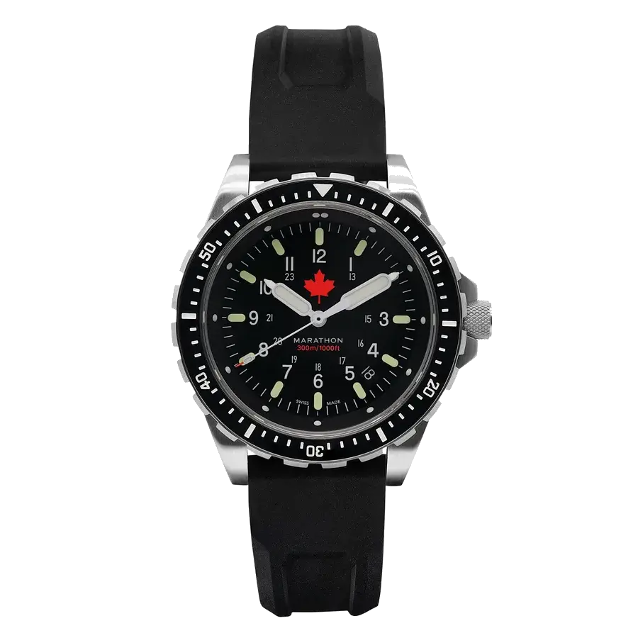 Marathon 46mm Red Maple Jumbo Diver's Quartz (JSAR), reference WW194018SS-0430