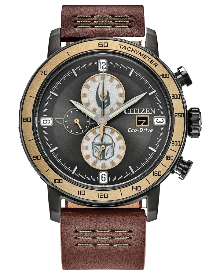 Citizen Star Wars Mandalorian Eco-Drive Chronograph Grey Gold, reference CA0857-09W