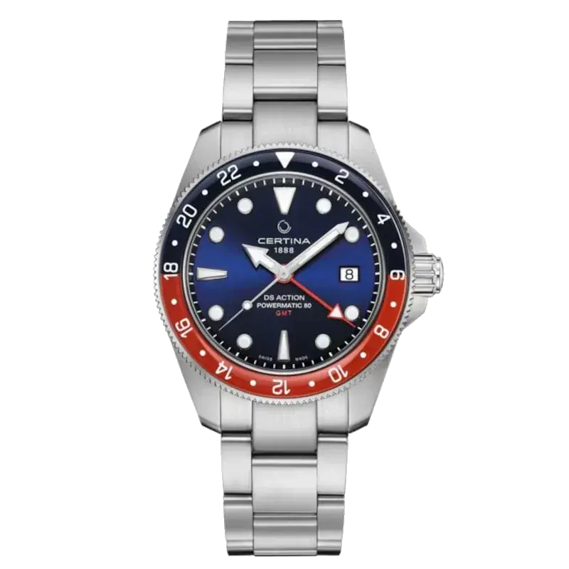 Certina DS Action GMT Powermatic 80 Bi-Colour Bezel & Stainless Steel Watch, reference 