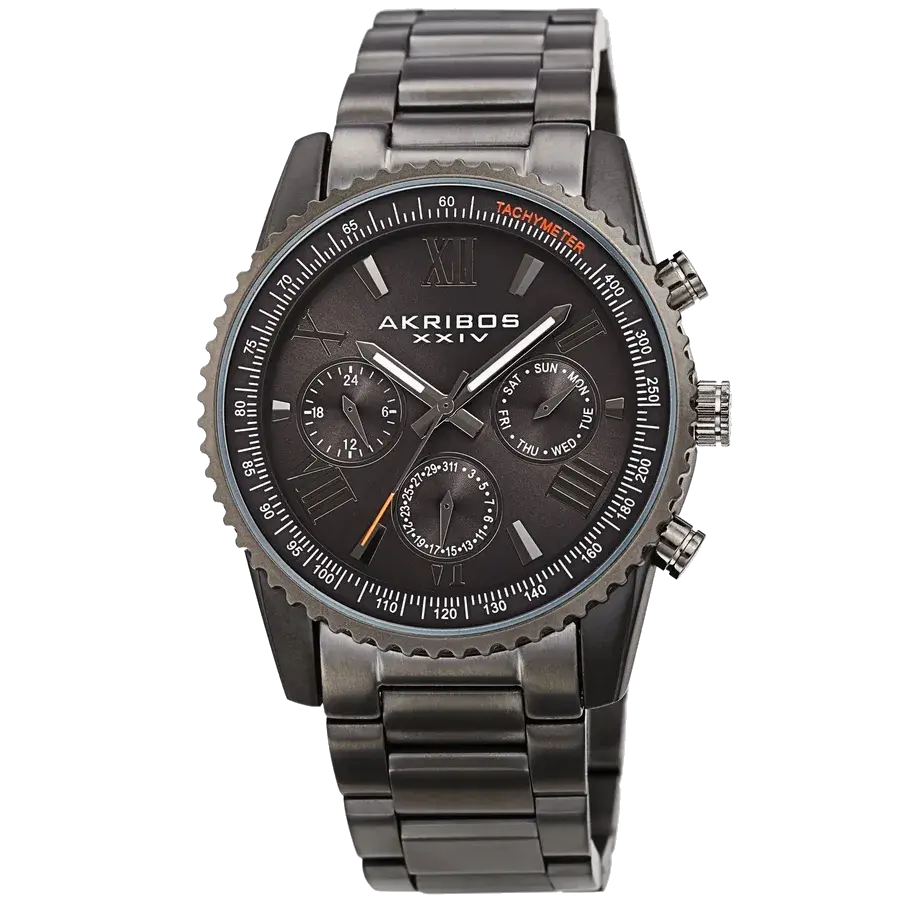 Akribos Casual Gray/Stainless Steel | Silver Dial, reference AK1099GN
