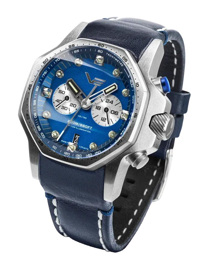 Vostok Europe Atomic Age Sakharov Blue dial / Blue Leather Blue Dial, reference VK64-640A700