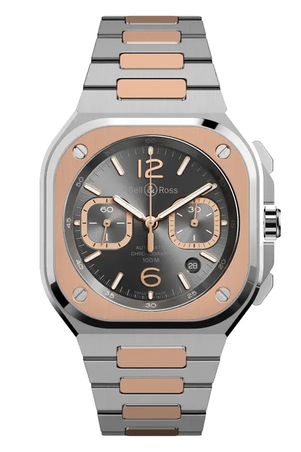Bell & Ross BR05 Chrono Grey Steel & Gold, reference BR05C-RTH-STPG/SSG