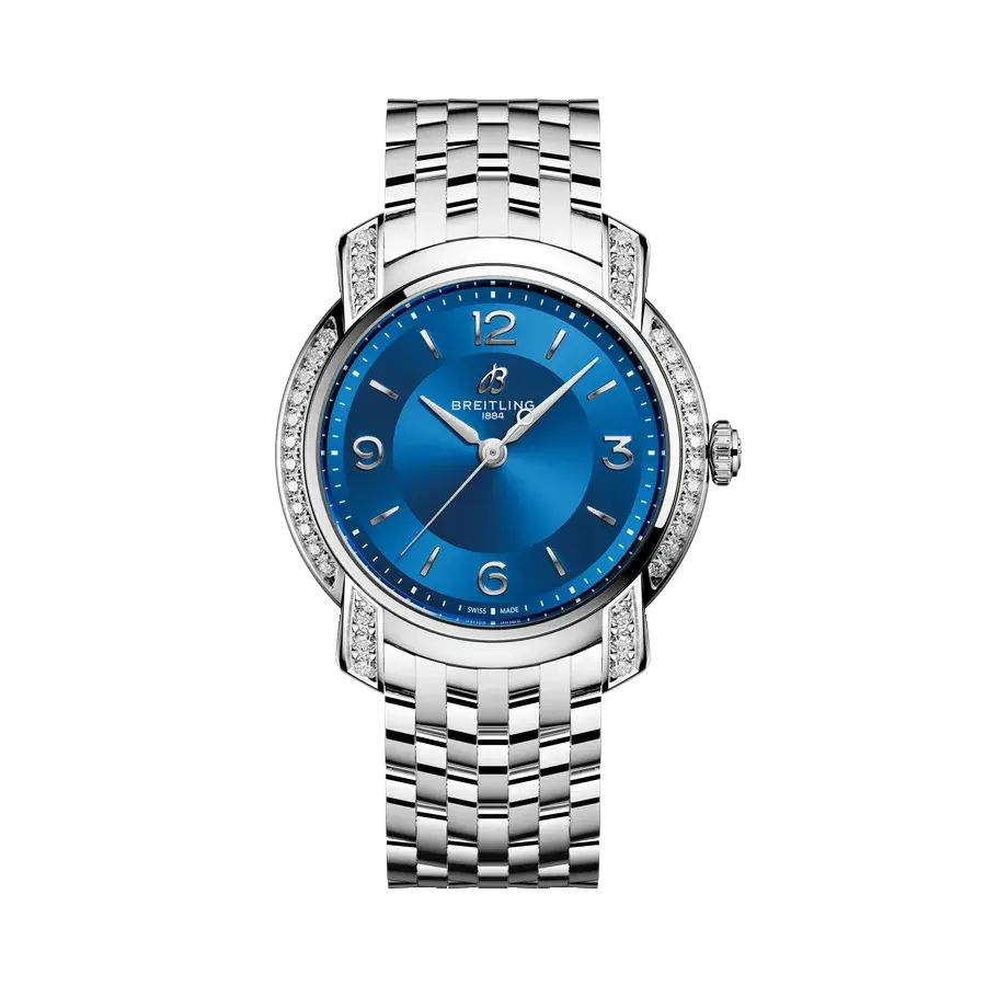 Breitling Lady Premier 32 | 32mm, Steel, Blue Dial, reference A77330671C1A1