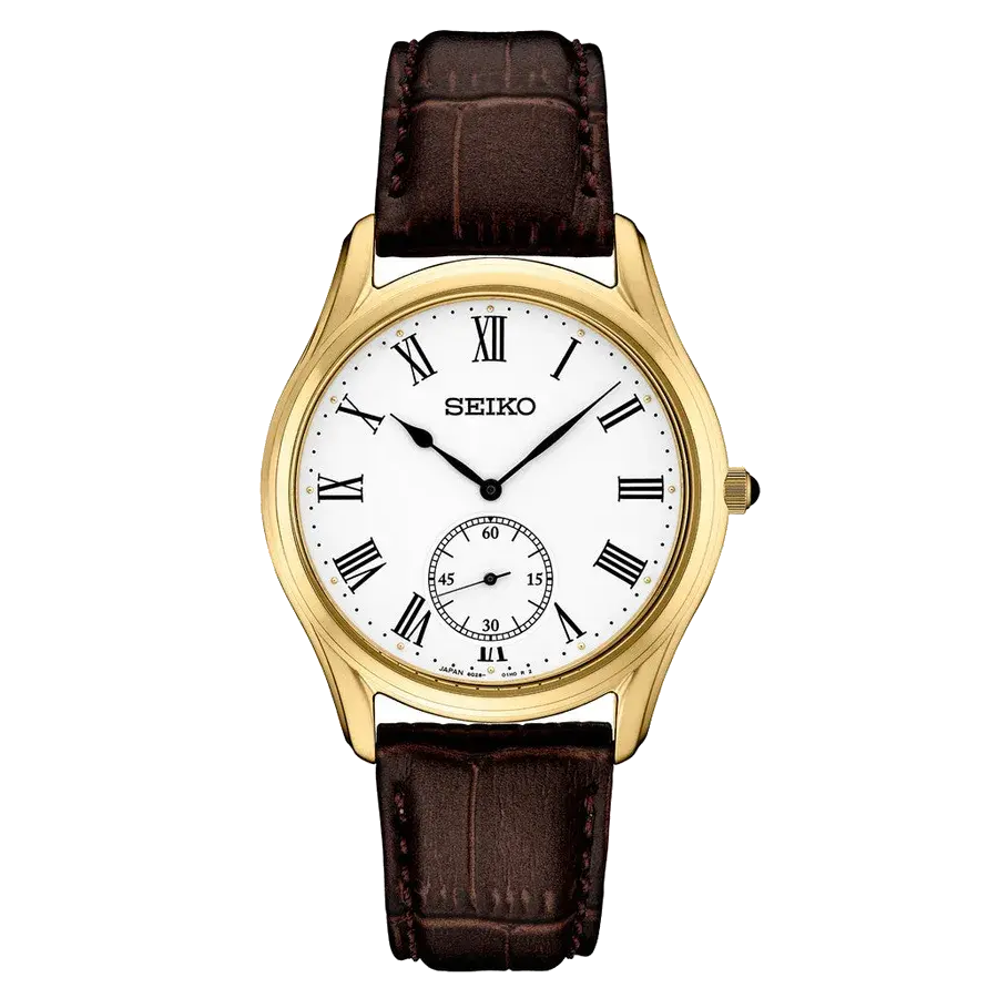Seiko Essentials 39mm Dress Watch with White Dial, reference SRK050